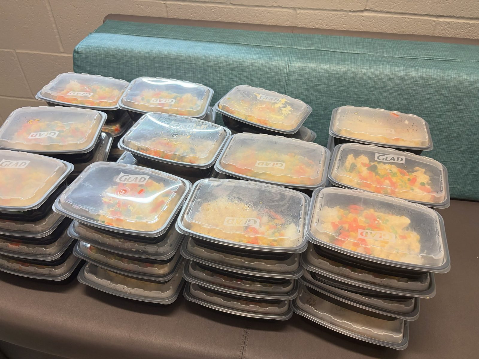 Meals packed and ready to hand out
