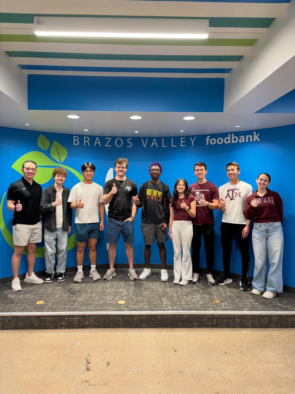 Group photo at the Brazos Valley Food Bank