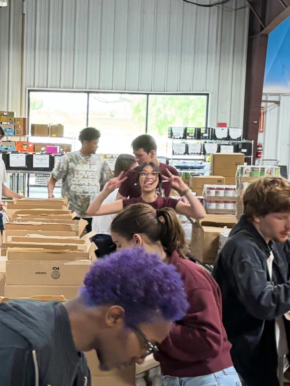 Repacking boxes on the line